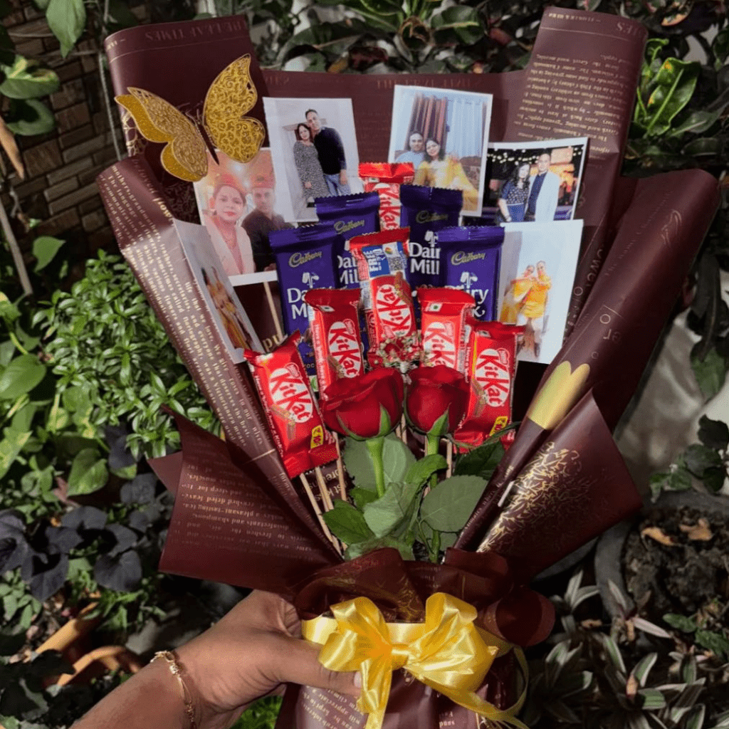 Hampers and chocolate bouquet