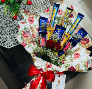 Hampers and chocolate bouquet