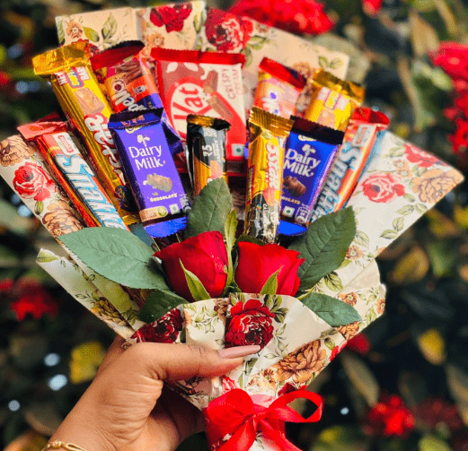 Hampers and chocolate bouquet